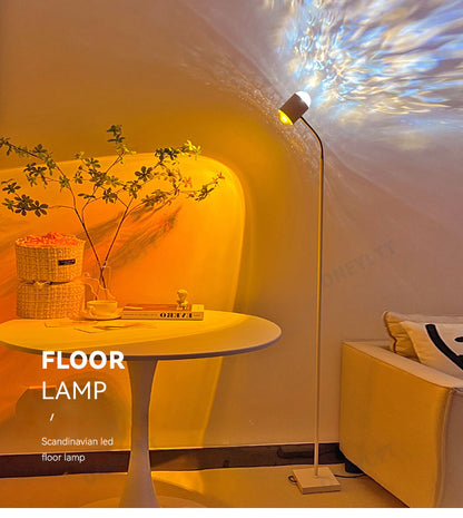 "Ripple Glow: Sunset LED Floor Lamps"