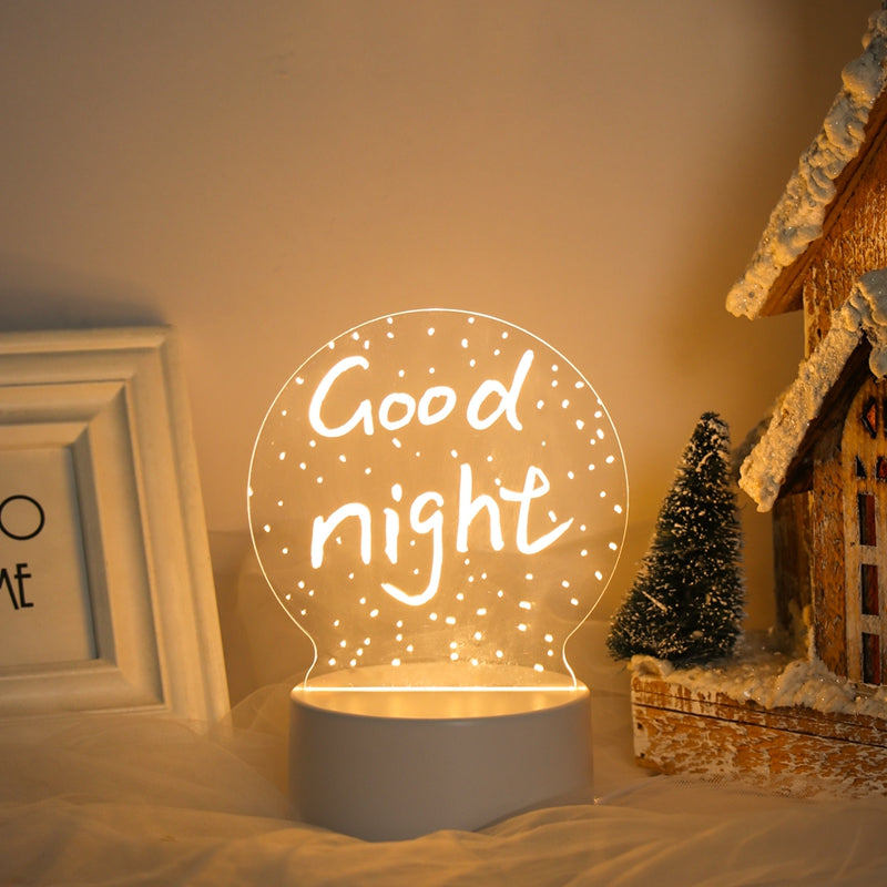 Note Board Creative USB Led Night (includes erasable pen)