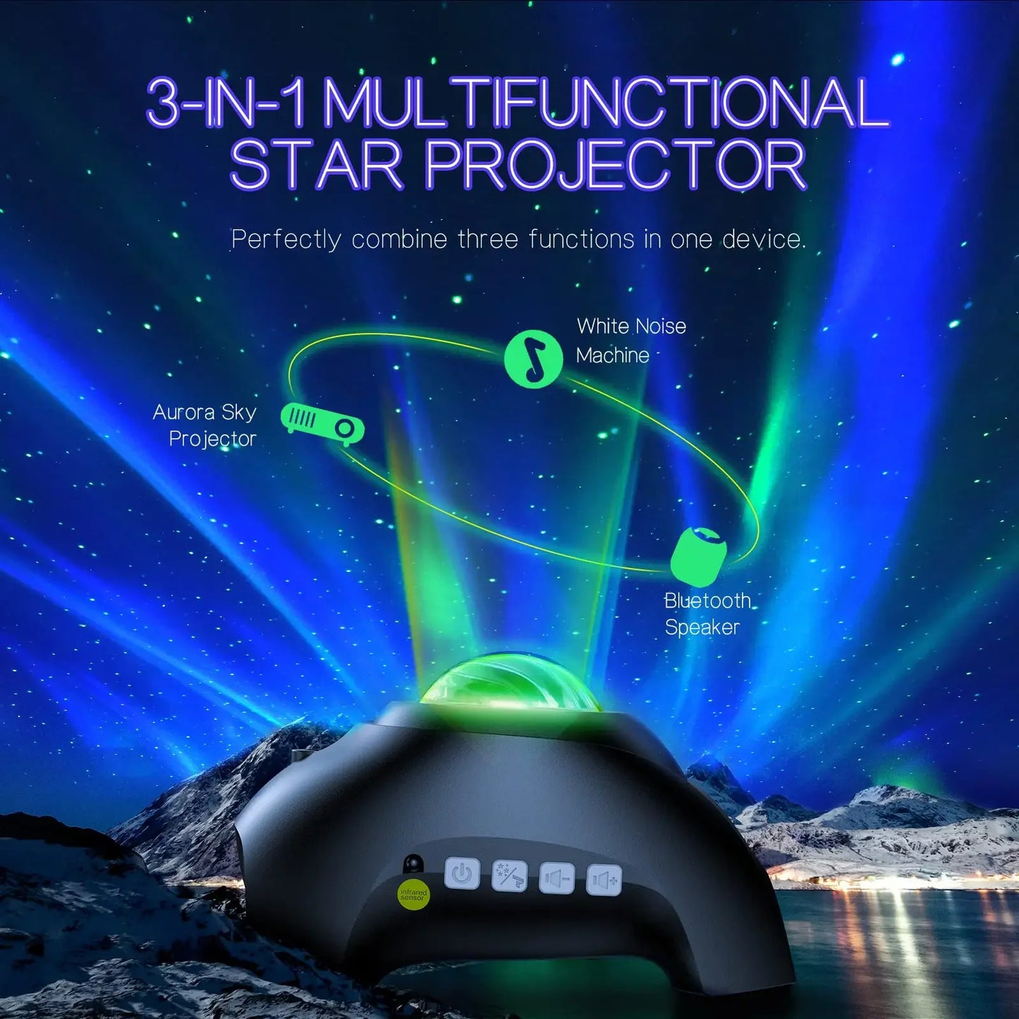 Aurora Projector,  Bluetooth Speaker